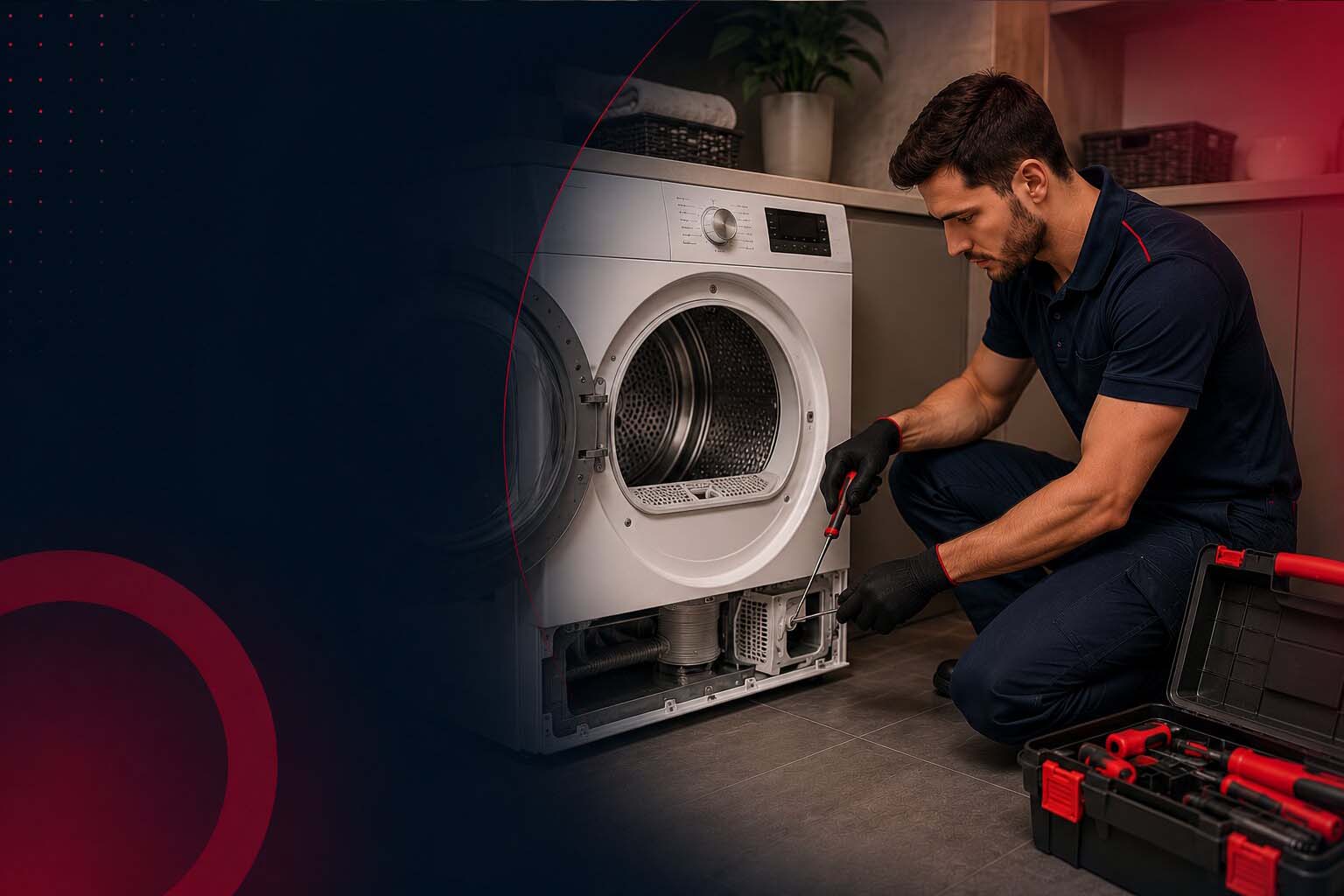 Kurutma makinesi tambur dönmeme ve sesli çalışma bildirimi
