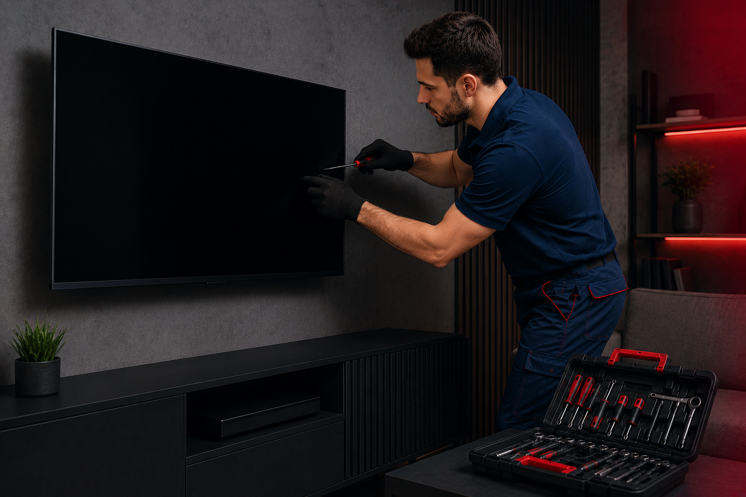 Televizyon panel ekran kararması ve çizgi bildirimi